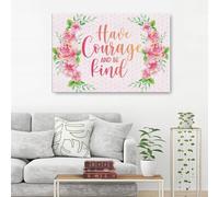 YAASIMOULE Have courage and be kind canvas wall art