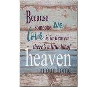 YAASIMOULE Heaven In Your Home Poster Quote Wall Art Gift For Decor Housewarming Canvas Gallery Wrapped Framed Idea Prints