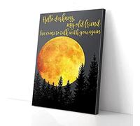 YAASIMOULE Hello Darkness My Old Friend Moon Forest Canvas Prints Wall Art