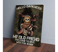 YAASIMOULE Hello Darkness My Old Friend Scuba Diving Canvas Prints