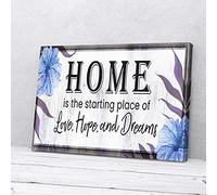 YAASIMOULE Home Is The Starting Place Of Love Hope And Dream Canvas Prints Wall Art Wall Ar