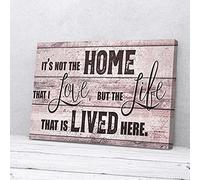 YAASIMOULE Home The Life That Is Lived Here Purple Canvas Prints Wall Art