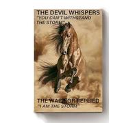 YAASIMOULE Horse And The Devil Whisperposter Running Wall Art Gift For Lover Horseback Rider Cowboy Cowgirl Canvas Framed Prints