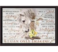 YAASIMOULE Horse I Can Only Imagine Lyrics Poster Framed Matte Canvas