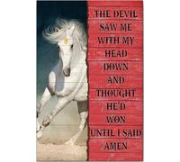 YAASIMOULE Horse Poster & Canvas The Devil Saw Me With My Head Down Wall Art Home Decor For Lover Women Men