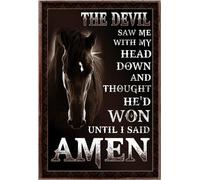 YAASIMOULE Horse The Devil Saw Me With My Head Down And Thought He'd Won Until Amen Poster