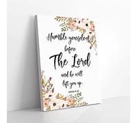 YAASIMOULE Humble Yourselves Before The Lord He Will Lift You Up Canvas Prints Wall Art