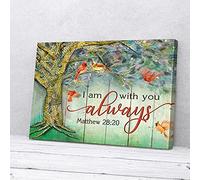 YAASIMOULE I Am Always With You Tree Painting And Cardinals Canvas Wall Art