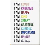 YAASIMOULE I Am Loved Personalized Poster Motivation Wall Art Gift For Home Decor Housewarming Canvas Gallery Wrapped Framed Idea Prints