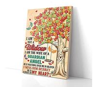 YAASIMOULE I Am Not A Widow I Am The Wife Of A Guardian Angel Tree Heart Widow Canvas Prints Wall Art