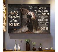 YAASIMOULE I am the daughter of the King, do not fear because I am his Jesus Landscape Canvas Print Wall Art