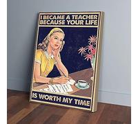 YAASIMOULE I Became A Teacher Because Your Life Is Worth My Time Canvas Prints