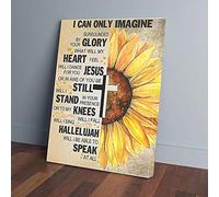 YAASIMOULE I Can Only Imagine Sunflower Cross Canvas Prints