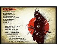 YAASIMOULE I Choose To Live By Choice Not Chance Be Motivated Samurai Japan Poster