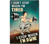 YAASIMOULE I Dont Stop When Im Tired Done Lifting Poster Canvas Gallery Wrapped Framed Gift Idea