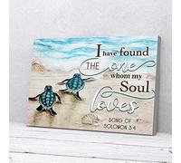 YAASIMOULE I Have Found You Turtle Love Canvas Wall Art