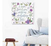 YAASIMOULE I have loved you with an everlasting love Jeremiah 31:3 canvas wall art