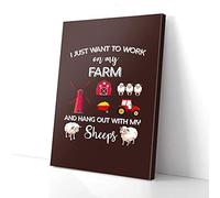 YAASIMOULE I Just Want To Work On My Farm Farming Sheep Canvas Prints