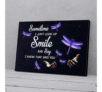 YAASIMOULE I Know That Was You Purple Dragonfly Canvas Prints Wall Art