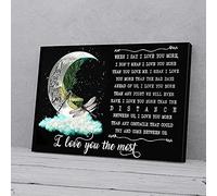 YAASIMOULE I Love You The Most Dragonfly Canvas Prints Wall Art