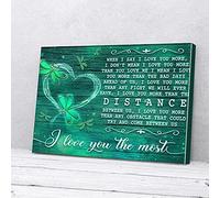 YAASIMOULE I Love You The Most Dragonfly Canvas Wall Art