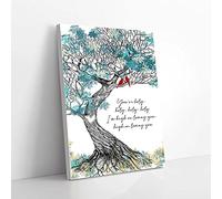 YAASIMOULE I’m High On Loving You Tree Bird Love Canvas Prints Wall Art