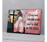 YAASIMOULE I Only Kneel For One Man And He Died On The Cross Jesus Canvas Prints