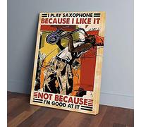 YAASIMOULE I Play Saxophone Because I Like It Canvas Prints