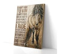 YAASIMOULE I Ride To Feel Free Horse Canvas Wall Art
