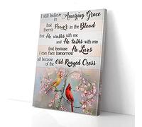 YAASIMOULE I Still Believe In Amazing Grace Cardinal Canvas Wall Art