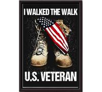 YAASIMOULE I Walked The Walk Us Veteran Poster Framed Matte Canvas