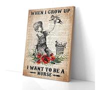 YAASIMOULE I Want To Be A Nurse Canvas Prints Wall Art