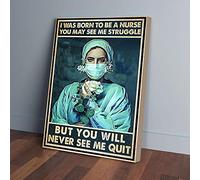YAASIMOULE I Was Born To Be A Nurse You May See Me Struggle Canvas Prints Wall Art