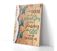 YAASIMOULE I Will Choose To Find Joy In The Journey God Has Set Turtle Sea Canvas