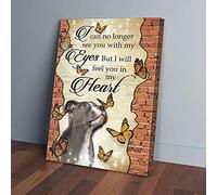 YAASIMOULE I Will Feel You In My Heart Butterfly Pit Bull Canvas Prints