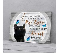 YAASIMOULE I Will Feel You In My Heart Forever Black Cat Canvas Prints