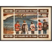 YAASIMOULE Ice Hockey Never Let Success Get To Your Head Failure Heart Poster