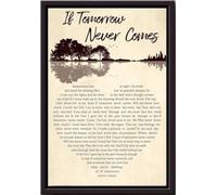 YAASIMOULE If Tomorrow Never Comes Lyrics Heart Typography Ronan Keating Poster Framed Matte Canvas