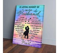 YAASIMOULE In Loving Memory Of My Dear Husband Butterfly Canvas Prints Wall Art