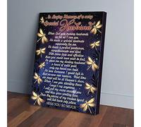 YAASIMOULE In Loving Memory Of My Special Husband Dragonfly Canvas Wall Art