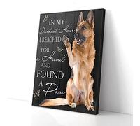 YAASIMOULE In My Darkest Hour I Found You German Sherpherd Canvas Wall Art