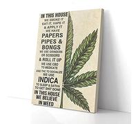 YAASIMOULE In This House Cannabis Canvas Prints Wall Art