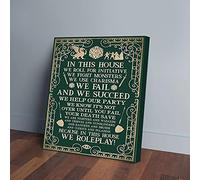 YAASIMOULE In This House We Roll For Initiative We Roleplay Canvas Prints Wall Art