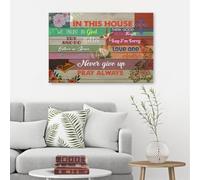 YAASIMOULE In this house we trust in God canvas wall art