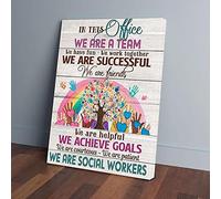 YAASIMOULE In This Office We Are A Team Social Worker Canvas Prints