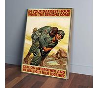 YAASIMOULE In Your Darkest Hour When The Demons Come Veteran Canvas Prints Wall Art