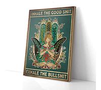 YAASIMOULE Inhale The Good Shit Exhale The Bullshit Yoga Canvas Prints Wall Art