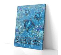 YAASIMOULE Into The Ocean I Go To Lose My Mind Find My Soul Turtle Canvas Prints Wall Art