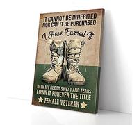 YAASIMOULE It Cannot Be Inherited Nor Can It Be Purchased Female Veteran Canvas Prints