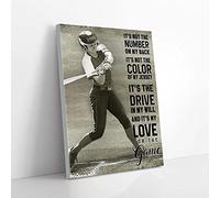 YAASIMOULE It’s My Love For The Game Baseball Canvas Prints Wall Art